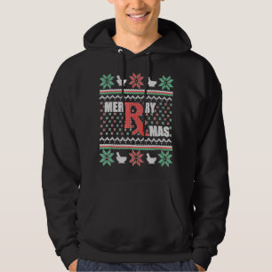 Ugly kerstSweater Pharmacy Tech Merry Xmas Ph Hoodie