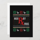 Ugly kerstSweater Pharmacy Tech Merry Xmas Ph Kaart (Voorkant / Achterkant)