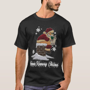 Ugly KerstSweater Pooping Santa Naughty List T-shirt