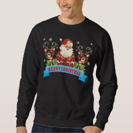 Ugly KerstSweater Reindeer en Santa Trui