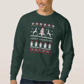 Ugly KerstSweater Reindeer/Snowman Trui (Voorkant)