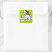 Ugly KerstSweater Santa Vierkante Sticker (Tas)
