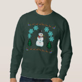 Ugly KerstSweater - Snowman Reindeer Santa Trui (Voorkant)