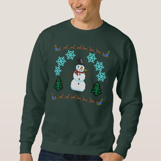 Ugly KerstSweater - Snowman Reindeer Santa Trui (Voorkant)