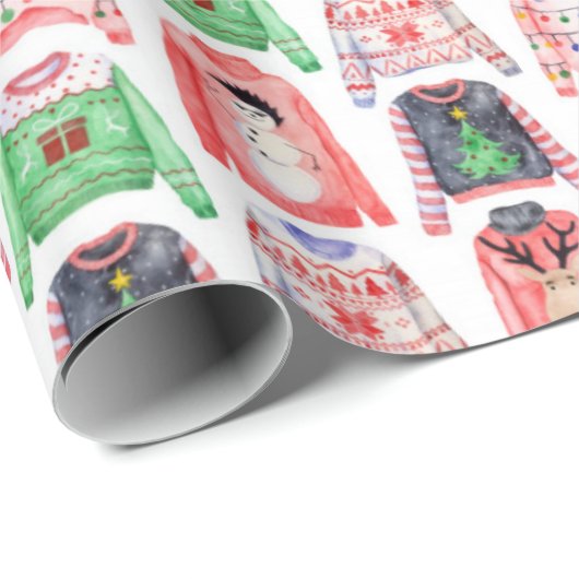 Ugly KerstSweaters Pattern Cadeaupapier (Rol Hoek)