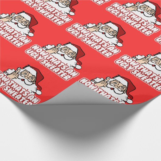 Ugly Kerstzar Santa Claus Cadeaupapier (Hoek)