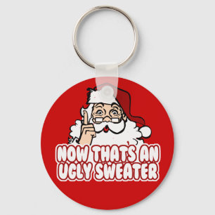 Ugly Kerstzar Santa Claus Sleutelhanger