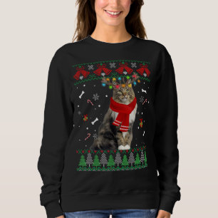 Ugly Kitten Santa Kerstkat Lights Trui
