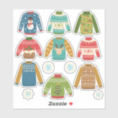 Ugly, maar lomp lomp met kerstaziers 3 sticker (Vel)