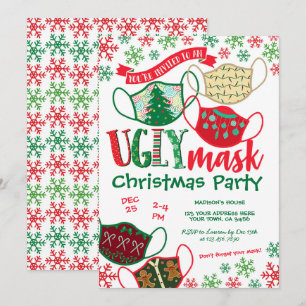 Ugly Mask Christmas Party Kaart