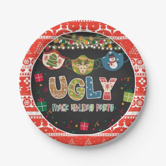 Ugly Mask Holiday Party Bord (Voorkant)