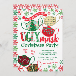 Ugly Mask Kerstparty Kaart