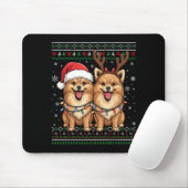 Ugly Meranian Dog Xmas Santa Matching Christmas Sw Muismat (Met muis)