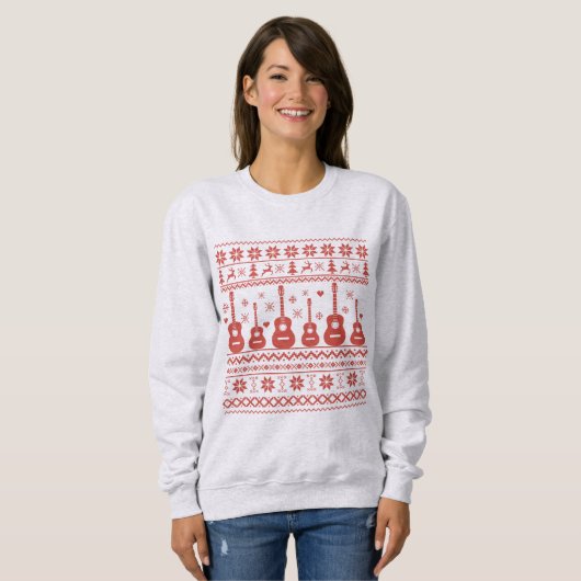 Ugly Merry Christmas sweater akoestische gitaar (Voorkant volledig)