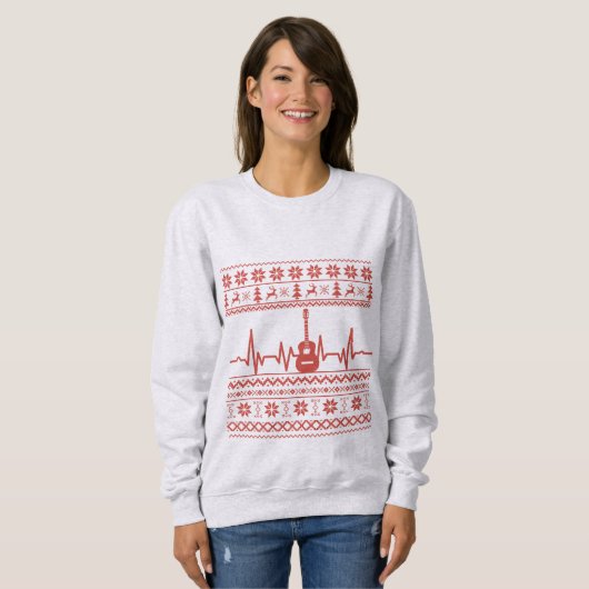 Ugly Merry Christmas sweater akoestische gitaar (Voorkant volledig)