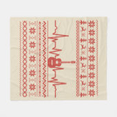 Ugly Merry Christmas sweater akoestische gitaar Fleece Deken (Voorkant (Horizontaal))