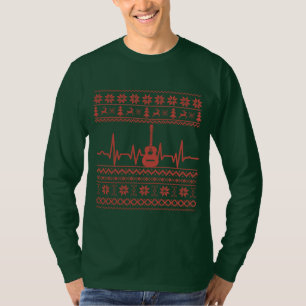 Ugly Merry Christmas sweater akoestische gitaar T-shirt