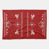 Ugly Merry Christmas Sweater Geboorte Christelijk Theedoek (Horizontaal)