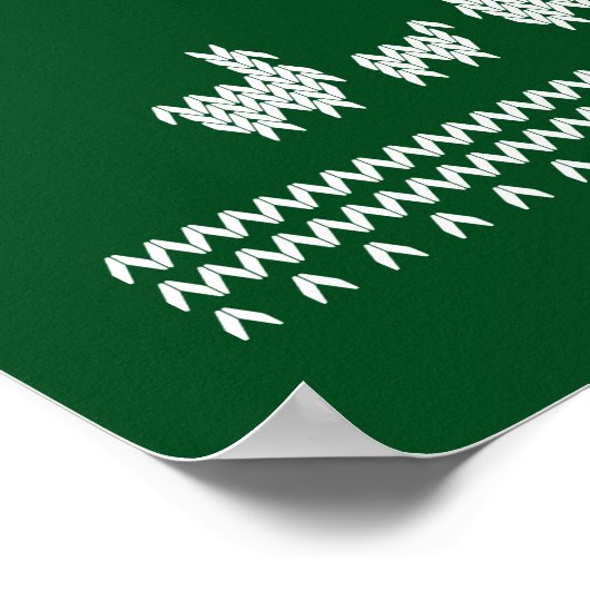 Ugly Merry Green Sweater Religieus Fun Poster (Hoek)