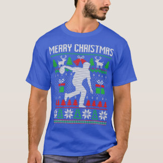 Ugly Merry kerstBowling Santa T T-shirt