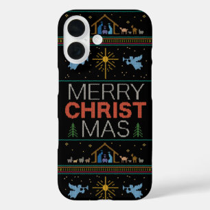 Ugly Merry KerstSweater Elegant - Religie iPhone 16 Hoesje