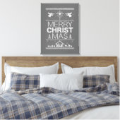 Ugly Merry KerstSweater Religieus Christelijk Canvas Afdruk (Insitu (Slaapkamer))