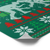 Ugly Merry kerstwarling Wrestler Santa Xmas Poster (Hoek)