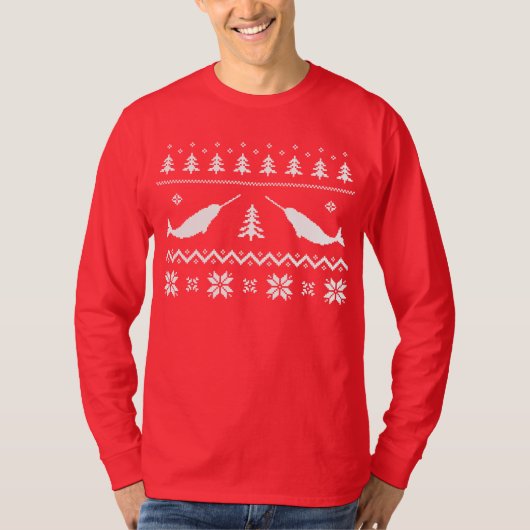 Ugly Narwhal-kerstSweater T-shirt (Voorkant)