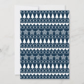 Ugly Navy Blue KerstSweater Holiday Party Kaart (Achterkant)