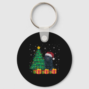 Ugly Newfoundland Santa Hat Christmas Lights Dog L Sleutelhanger