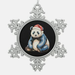 Ugly Panda Lovers Xmas Santa Vakantie Trui Tin Sneeuwvlok Ornament