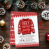Ugly Red KerstSweater Holiday Party Kaart