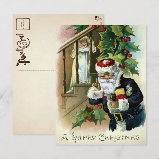 Ugly Santa and Scary Child Kerstmis Briefkaart (Voorkant / Achterkant)