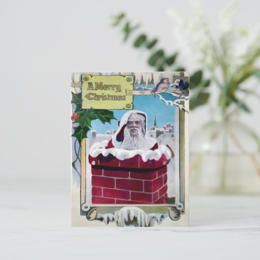  Ugly Santa Kerstmis Briefkaart (Staand voorkant)