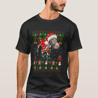 Ugly Santa Kostuum Duitse Kortharige Pointer Dog T-shirt