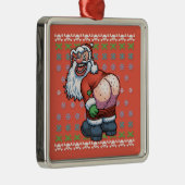 Ugly Santa Moon Metalen Ornament (Rechts)