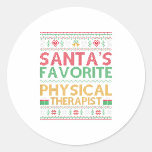 Ugly Santa's Favoriete Fysieke Therapie Ronde Sticker