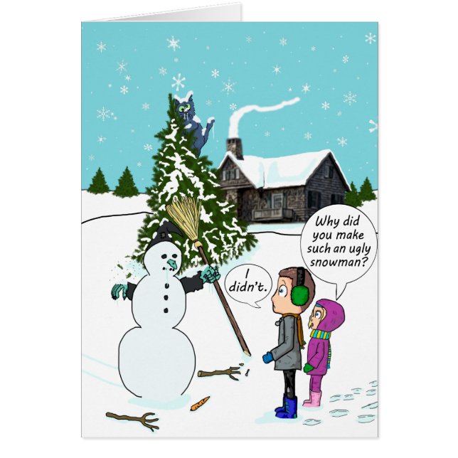 Ugly Snowman Halloween Witch Crash Best Witches (Voorkant)