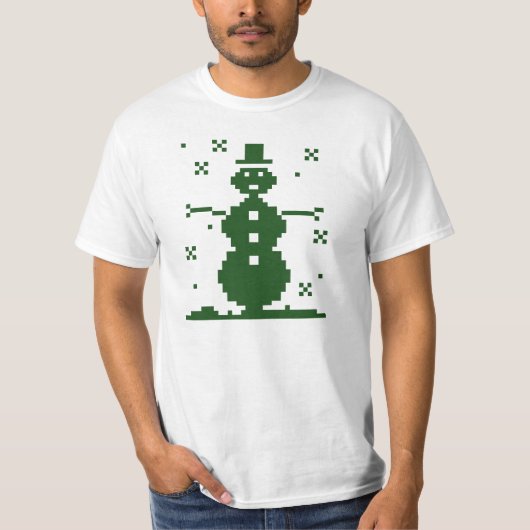 Ugly Snowman met kerstkeuken T-shirt (Voorkant)