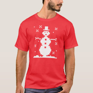 Ugly Snowman met kerstkeuken T-shirt