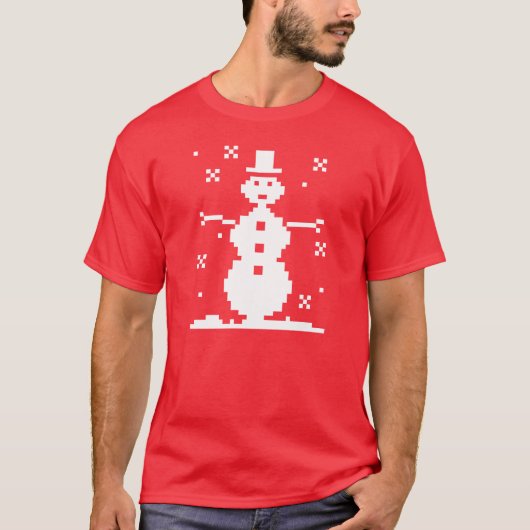 Ugly Snowman met kerstkeuken T-shirt (Voorkant)