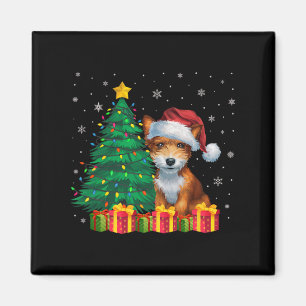 Ugly Speelgoed Fox Terrier Santa Hat kerstverlicht Magneet