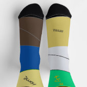 Ugly squares, text and colors sokken (Top)