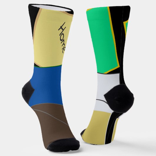 Ugly squares, text and colors sokken (Gebogen)