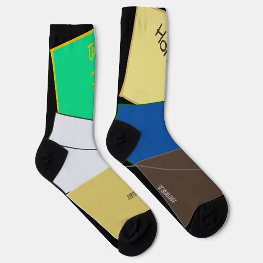 Ugly squares, text and colors sokken (Rechts)