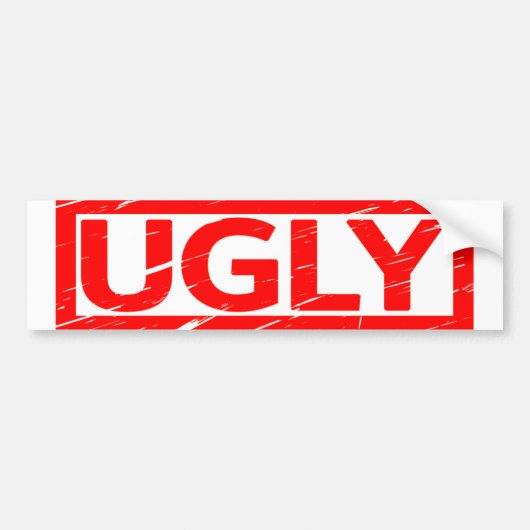 Ugly Stamp Bumpersticker (Voorkant)