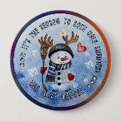 Ugly Sweater 2nd Winner FUNNY SNOWMAN Button (Voorkant)