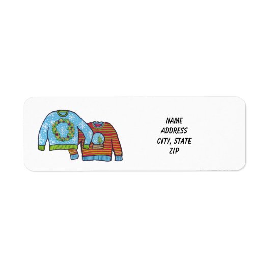 Ugly Sweater Address Label (Voorkant)