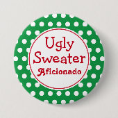 Ugly Sweater Aficionado Button (Voorkant)