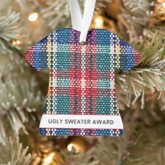 Ugly Sweater Award Kleurrijk gespeeld Jaar Fun Par Ornament (Boom)